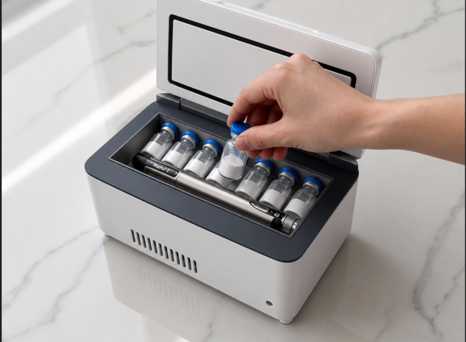 GlucaChill™ Portable Smart Bedside Medication Fridge (Members Only Pricing)